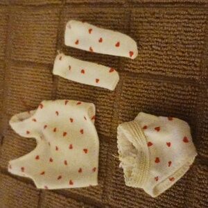 Barbie Dreamware 712 Sleepwear Underwear Top, Panties, Socks Pink Hearts Design